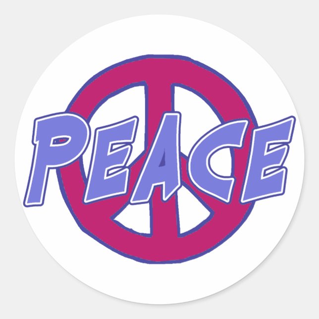 Peace Classic Round Sticker (Front)