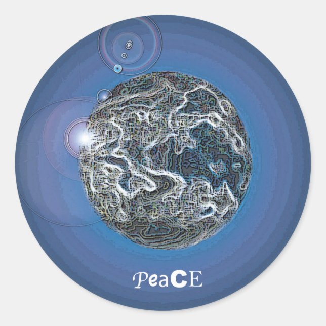 PeaCE Classic Round Sticker (Front)