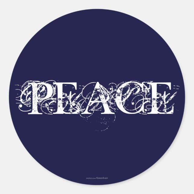 Peace Classic Round Sticker (Front)