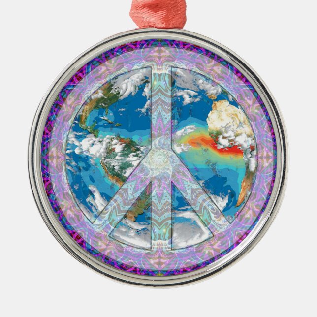Peace - Coexist Metal Tree Decoration (Front)