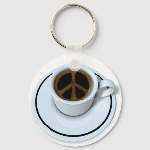 Peace coffee key ring