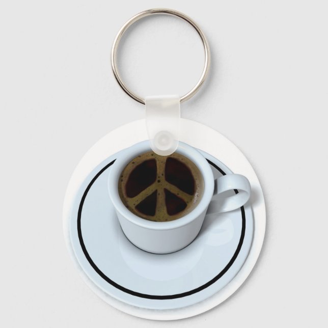 Peace coffee key ring (Front)