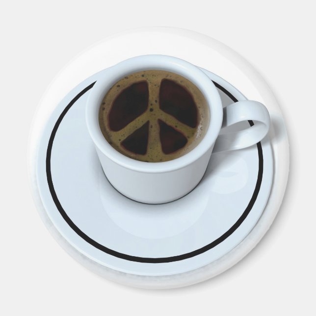 Peace coffee magnet (Front)