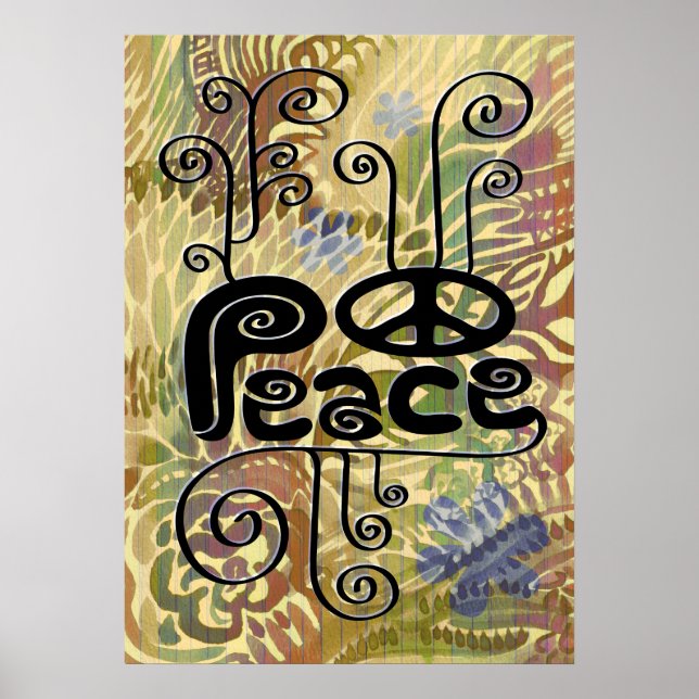 Peace Colourful Abstract Poster (Front)