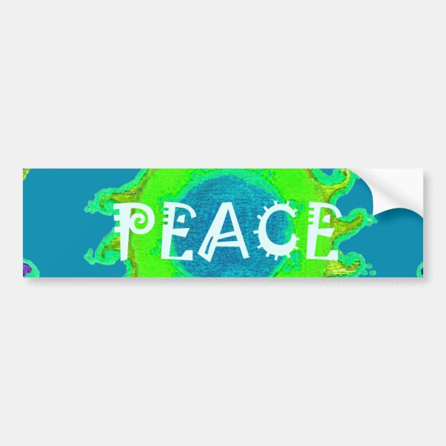 Peace colourful Bumper Sticker Car Bumper Sticker (Front)