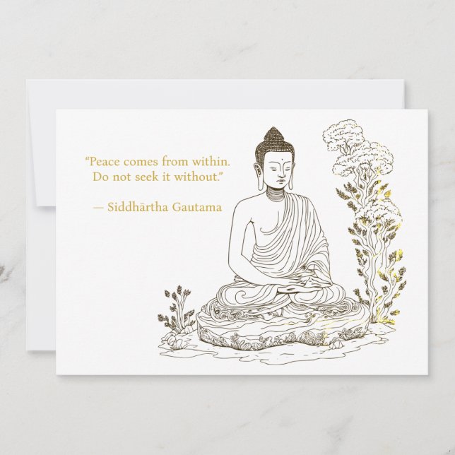 Peace comes from within Buddha  Invitation (Front)