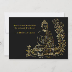 Peace comes from within Buddha Invitation