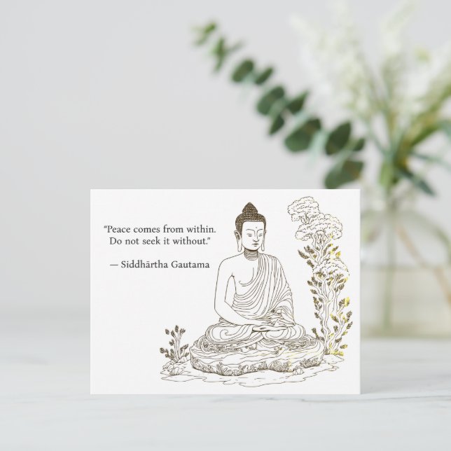 Peace comes from within Buddha  Postcard (Standing Front)