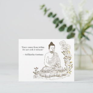 Peace comes from within Buddha  Postcard