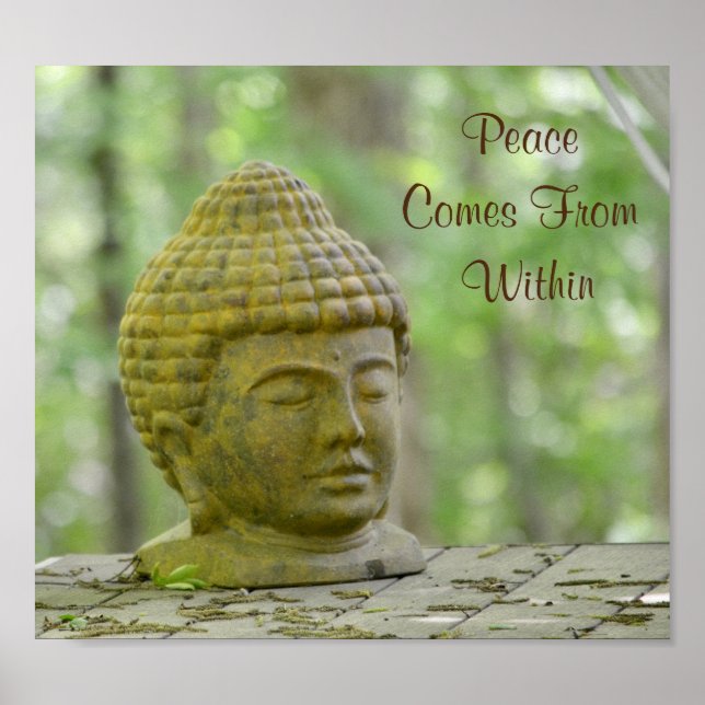Peace Comes From Within Buddha Poster (Front)