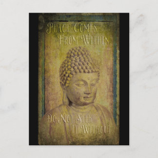 Peace Comes from Within Buddha Quote Postcard