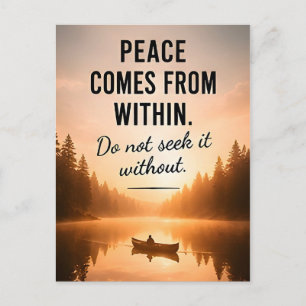 🕊️ Peace Comes From Within Daily Inspiration ✨ Postcard