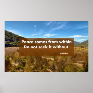 Peace comes from within poster