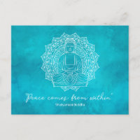 Peace Comes From Within Shakyamuni Buddha | Teal