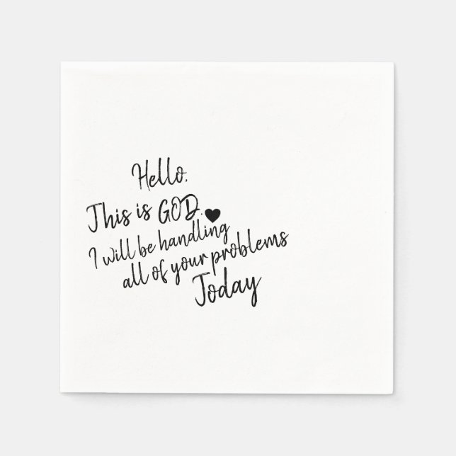 Peace, Comfort, Inspirational Table Setting Uplift Napkin (Front)