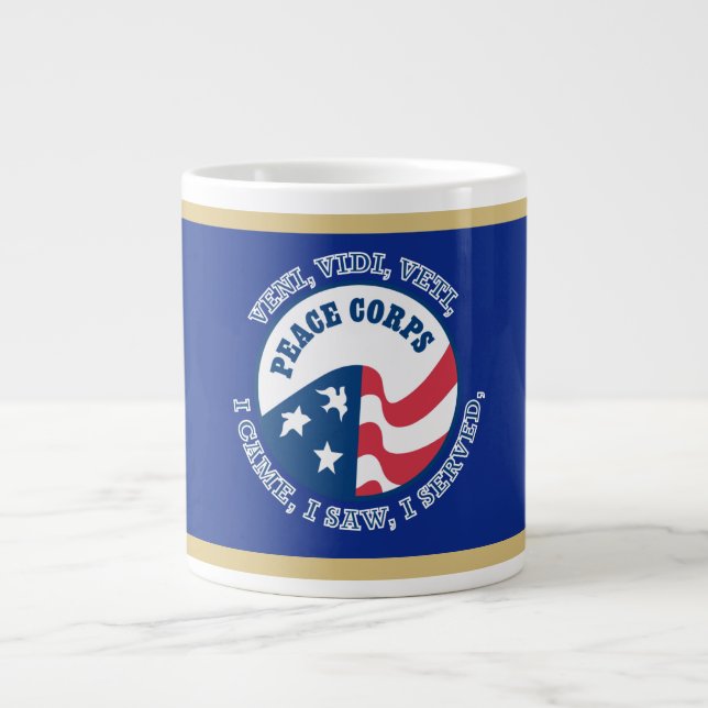Peace Corps VVV Shield Large Coffee Mug (Front)