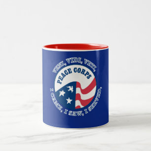 Peace Corps VVV Shield Two-Tone Coffee Mug