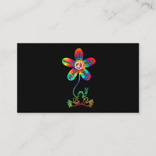 Peace Courage Love Hope Frogs Hippie Business Card