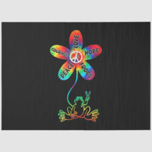 Peace Courage Love Hope Frogs Hippie Tissue Paper