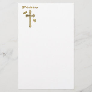 peace cross stationery