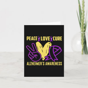 Peace Cure Love  Alzheimer´s Awareness  Card