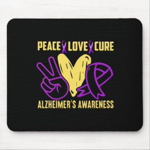 Peace Cure Love Heimerheimer´s Awareness Mouse Mat