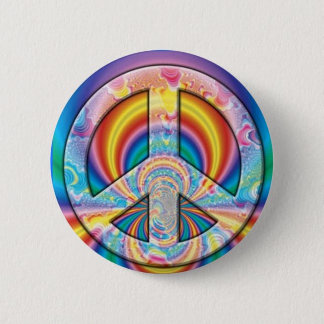 peace - Customised 6 Cm Round Badge (Front)