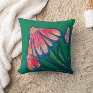 Peace Daisy Flower Florals Flower Art Garden Cushion