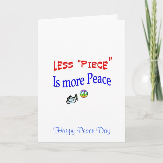 Peace day greeting card (Front)
