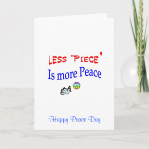 Peace day greeting card