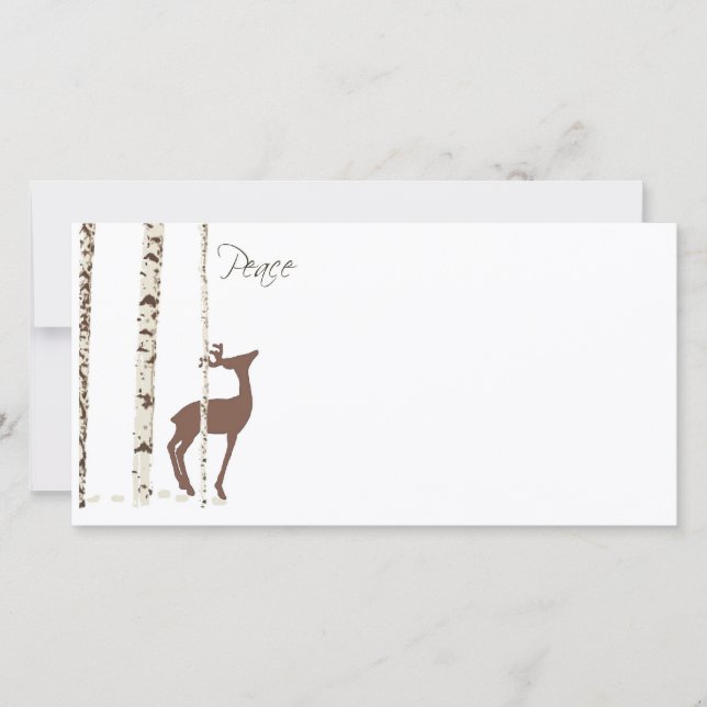 Peace, Deer & Birch {Horizontal} (Front)