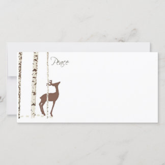 Peace, Deer & Birch {Horizontal}