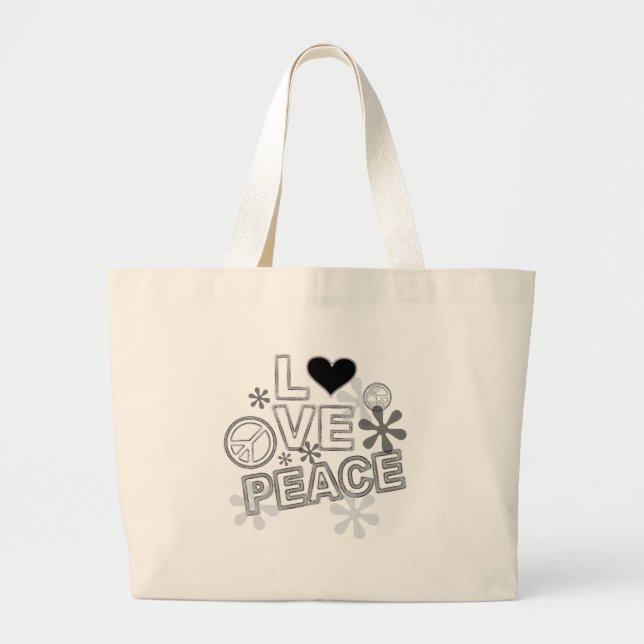 peace design large tote bag (Front)