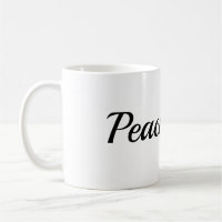 Peace Disintegration Effect Typography Classic Mug