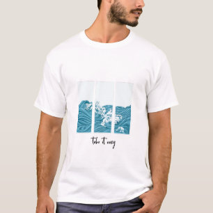 PEACE – Distressed Bold Text with Dove Symbol T-Shirt