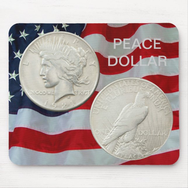 PEACE DOLLAR-MOUSEPAD MOUSE MAT (Front)