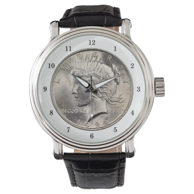 Peace Dollar Wrist Watch (Front)