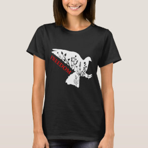Peace Dom White Dove Says Dom Usa Red Dom Saying  T-Shirt