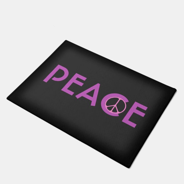 Peace ☮ doormat (Angled)