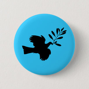 Peace Dove 6 Cm Round Badge