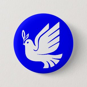 Peace Dove 6 Cm Round Badge