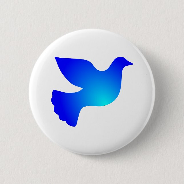 peace dove 6 cm round badge (Front)