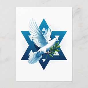 Peace Dove and Blue Star of David Postcard