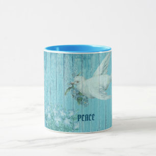 Peace Dove Blue Mug