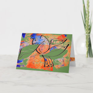 Peace dove bright blank greeting card