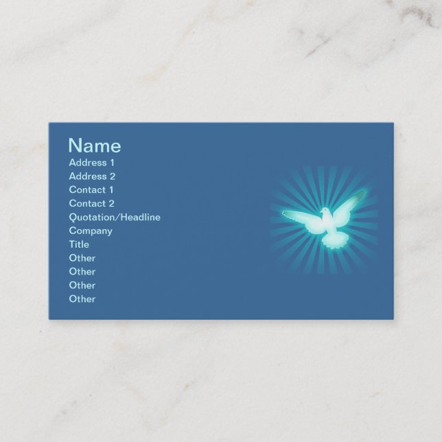 Peace dove business card (Front)