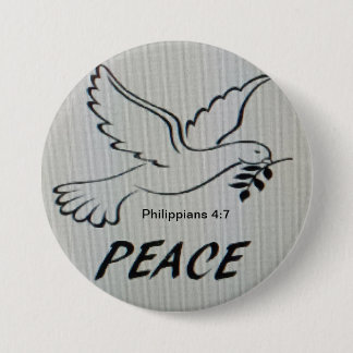 Peace Dove Button with scripture