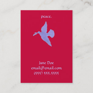 Peace Dove Calling Card