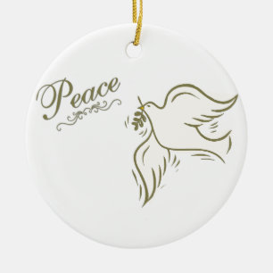 Peace Dove Ceramic Tree Decoration