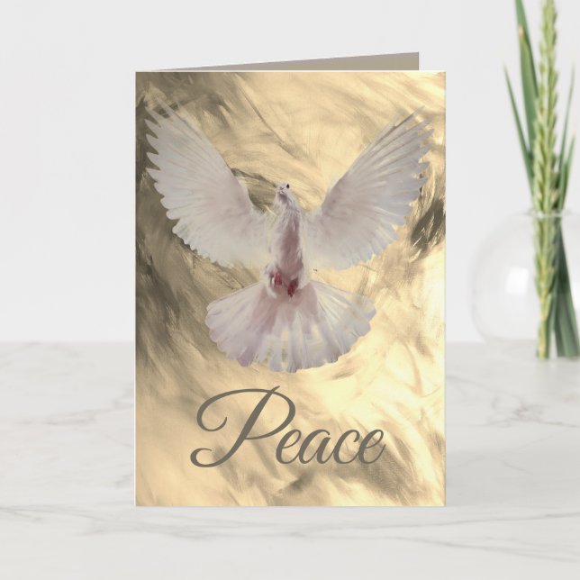 Peace Dove Christmas Card by Leslie Clair Bures (Front)